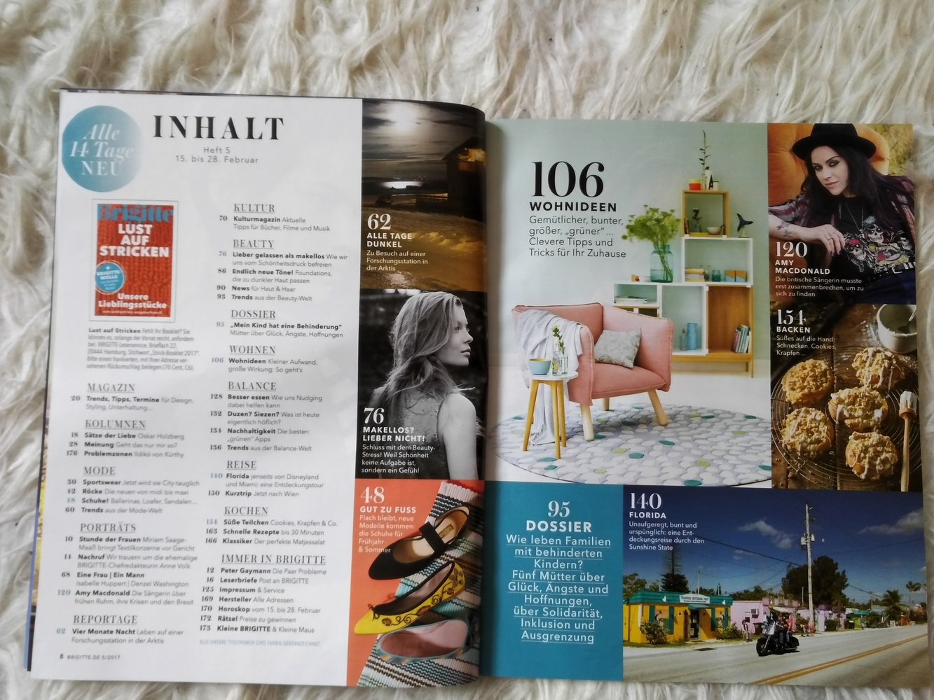 Brigitte Nr. 5, 15.2.2017 mit Strickmusterbeilage