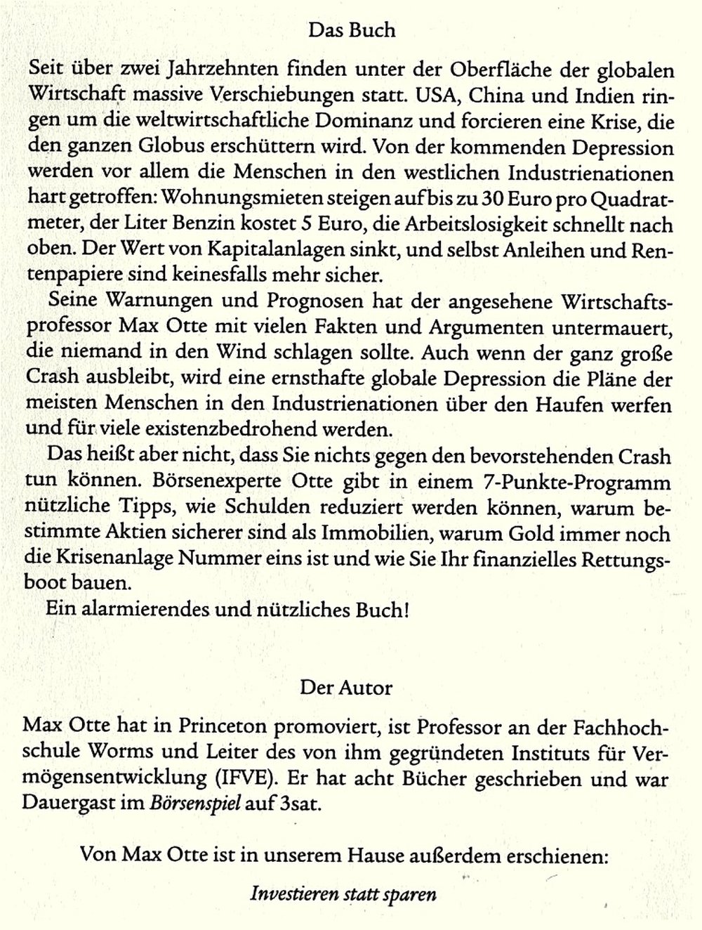 Der Crash kommt - Die neue Weltwirtschaftskrise und wie Sie sich darauf vorbereiten