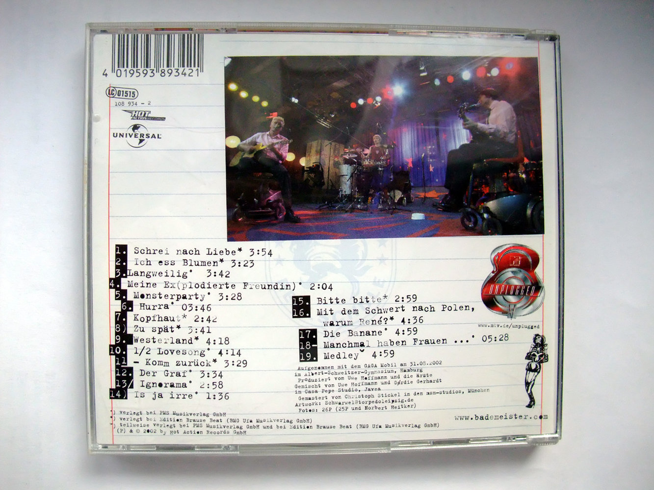 Die Ärzte - Rock'n'Roll Realschule (Unplugged) - Punk Rock CD Album Bela B Farin Urlaub Rod