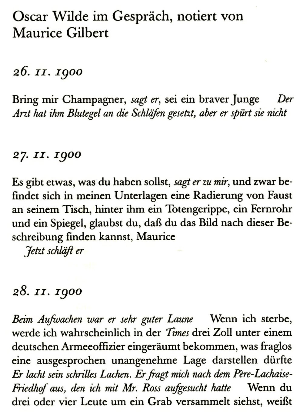 Das Tagebuch des Oscar Wilde
