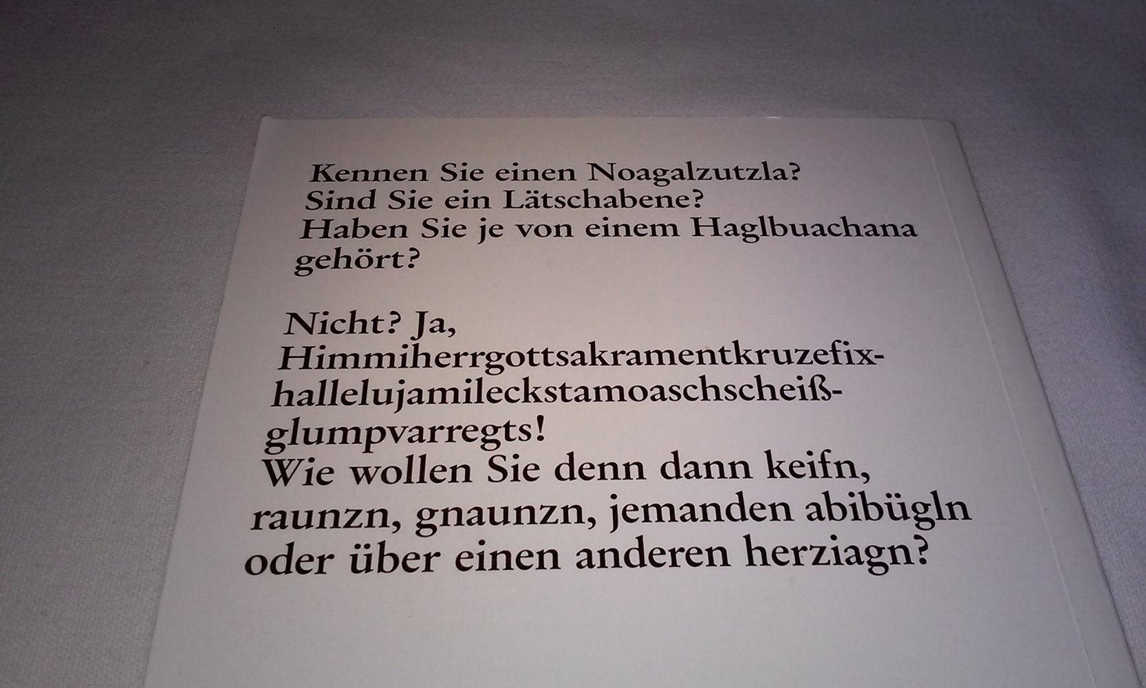 Das Bayerische Schimpfwörterbuch  Bloß g'scherte Wörter neu Geschenktipp