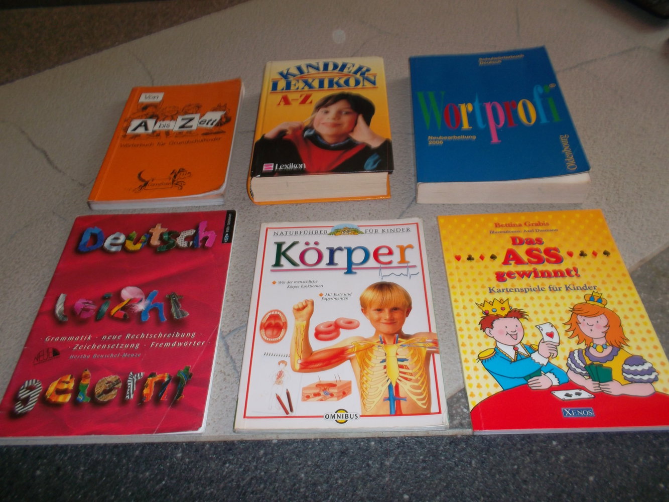 5 lernbücher,lexikon,1 spielebuch