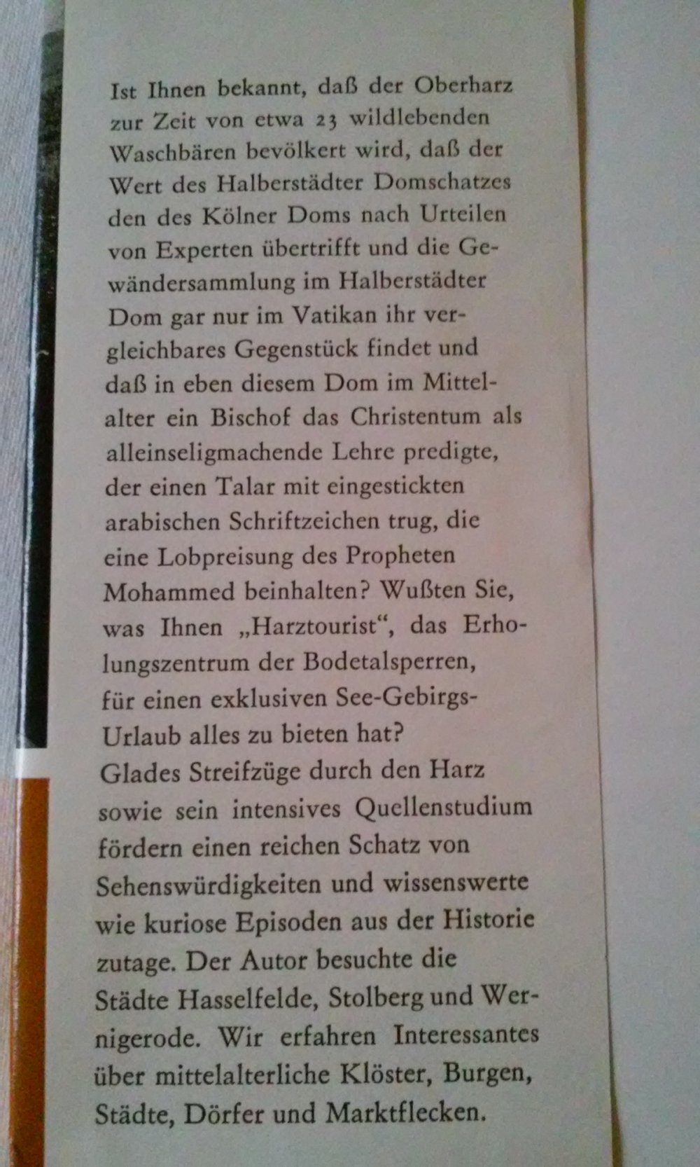 Reiseskizzen aus dem Harz  Heinz Glade  Leineneinband u Schutzumschlag