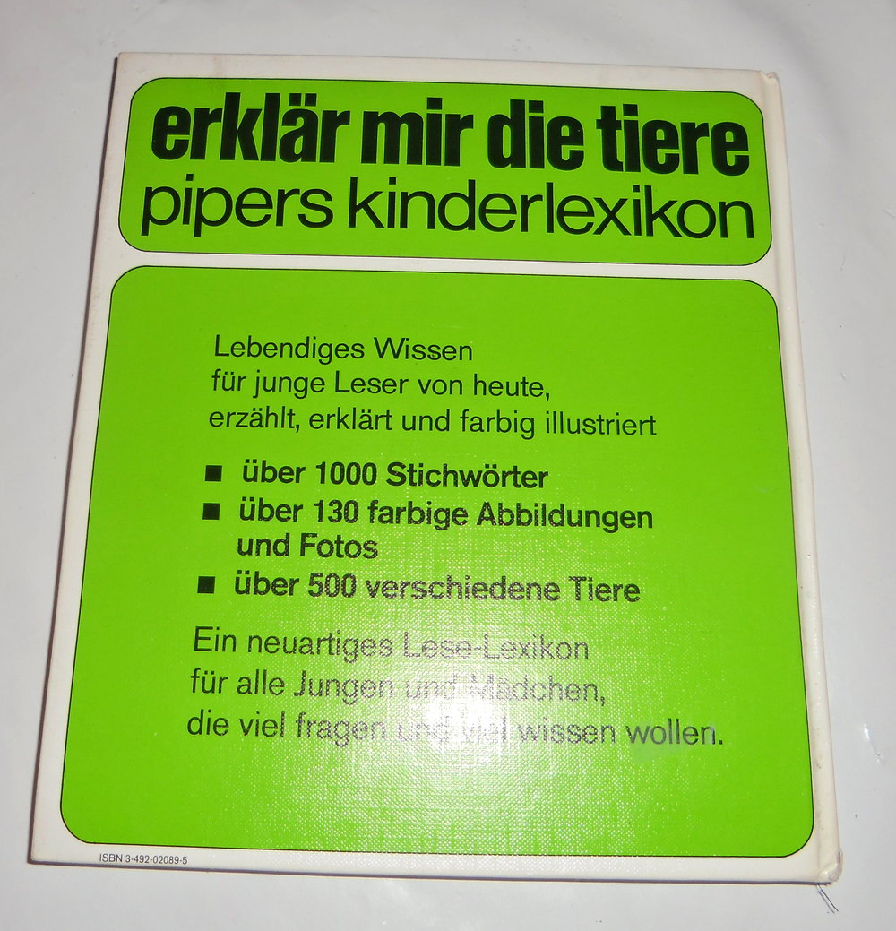 erklär mir die Tiere pipers kinderlexikon Lebendiges Wissen für junge Leser 
