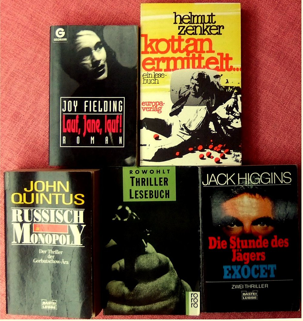 10 Krimis / Thriller für die Spannung + 10 x Konsalik für die Entspannung + dazwischen : Kottan ermittelt...