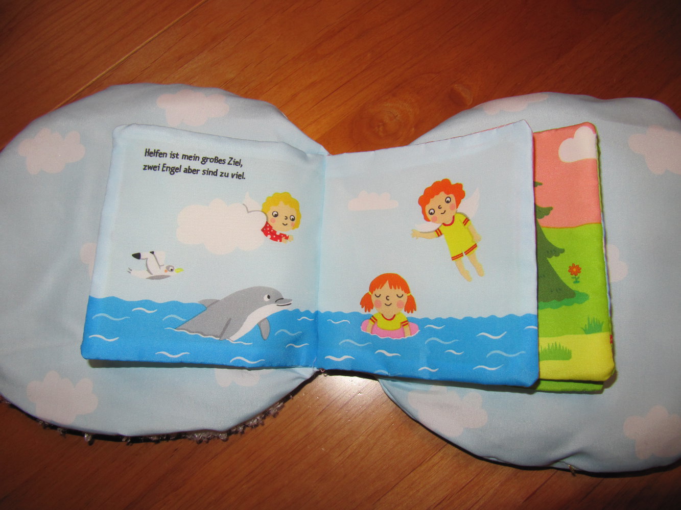 Tolles Stoffbuch mit Geschichte Schutzengel