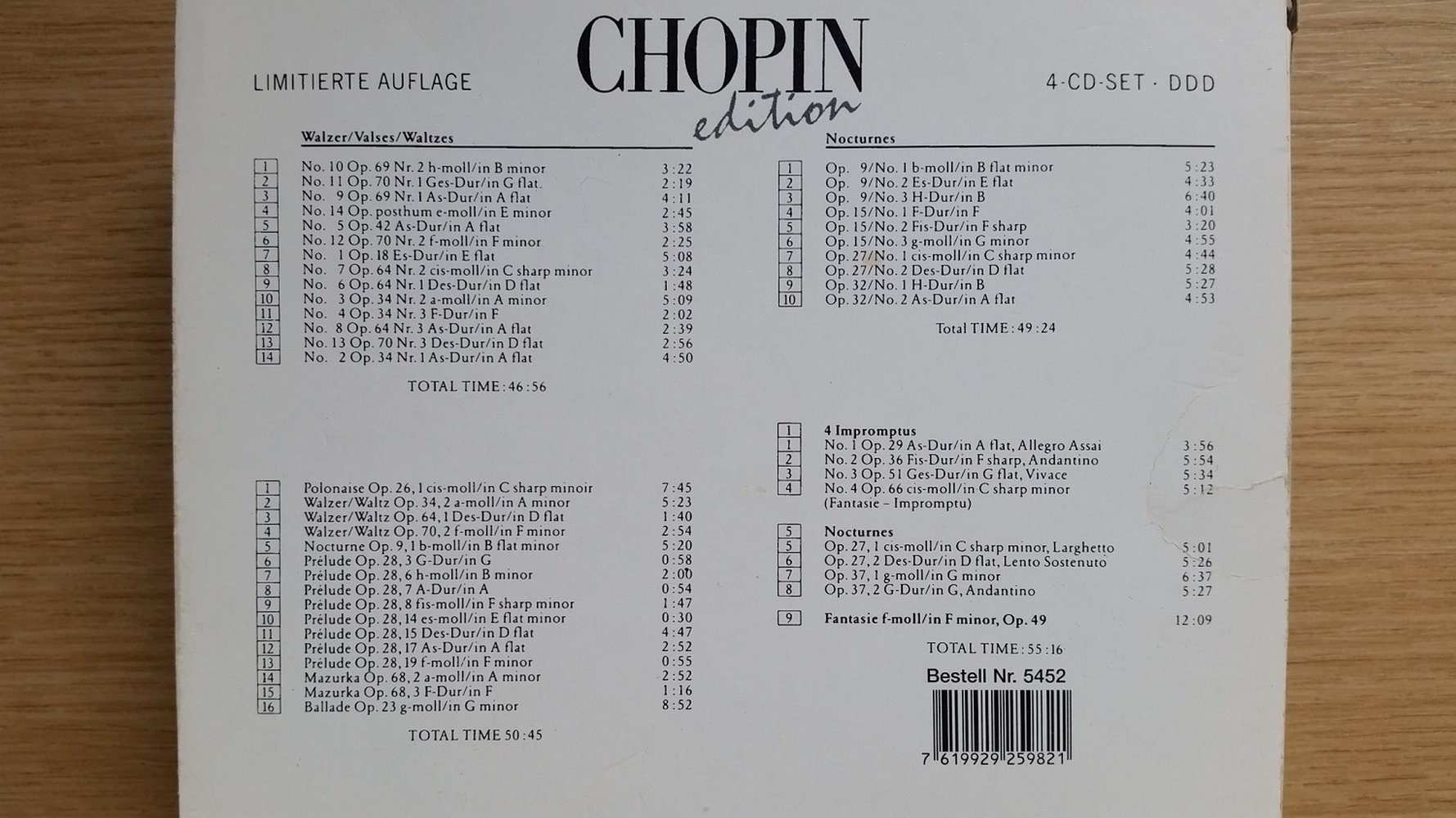 Chopin edition, 4 CDs
