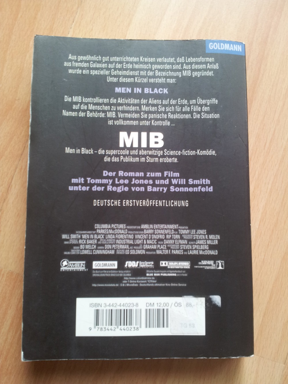 Buch zum Film - MIB - Men in Black - Steve Perry