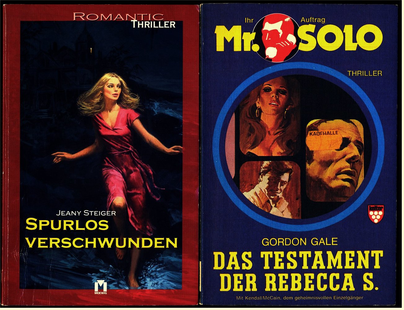 2 Thriller : Spurlos verschwunden von Jeany Steiger  und  Das Testament der Rebecca S. von Gordon Gale