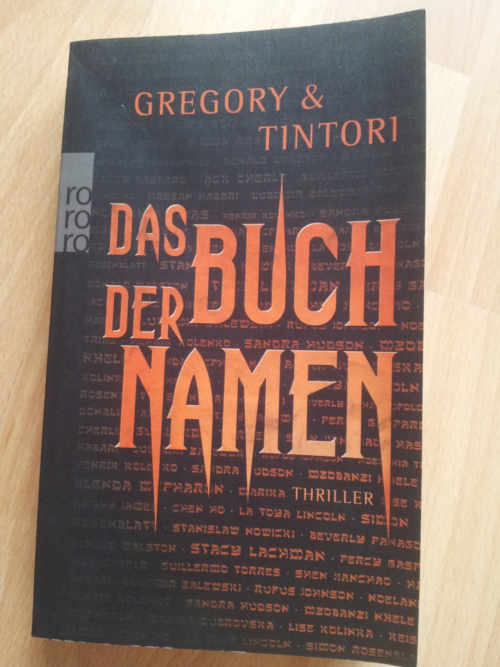 Das Buch der Namen - Gregory & Tintori - Thriller
