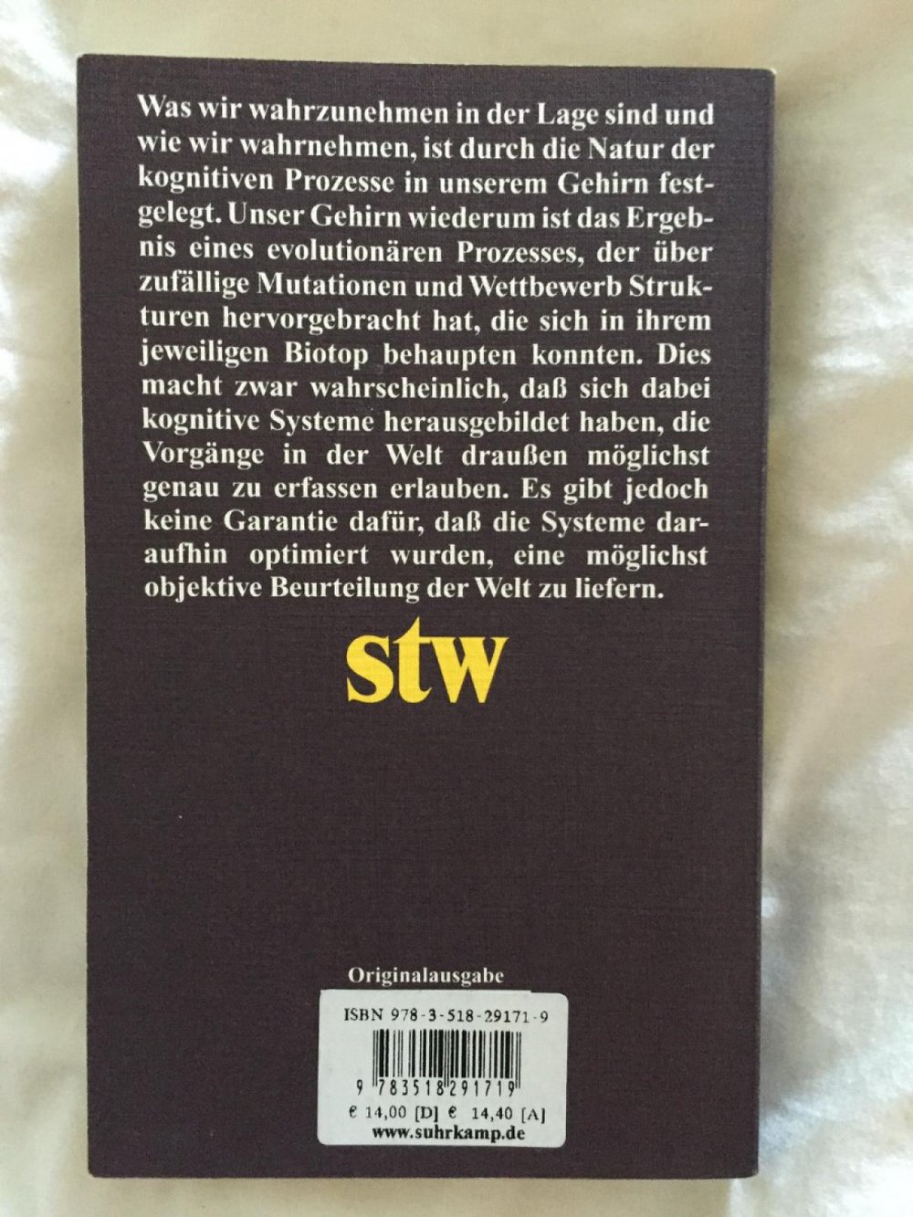 Der Beobachter im Gehirn Wolf Singer Buch Wissenschaft