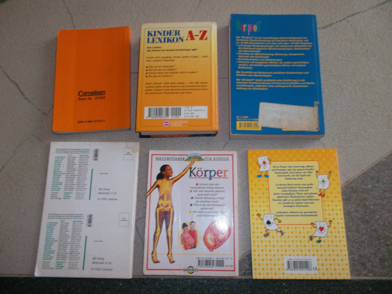 5 lernbücher,lexikon,1 spielebuch