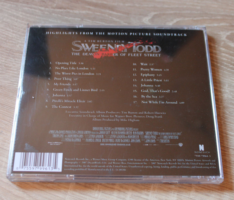 Soundtrack Sweeney Todd