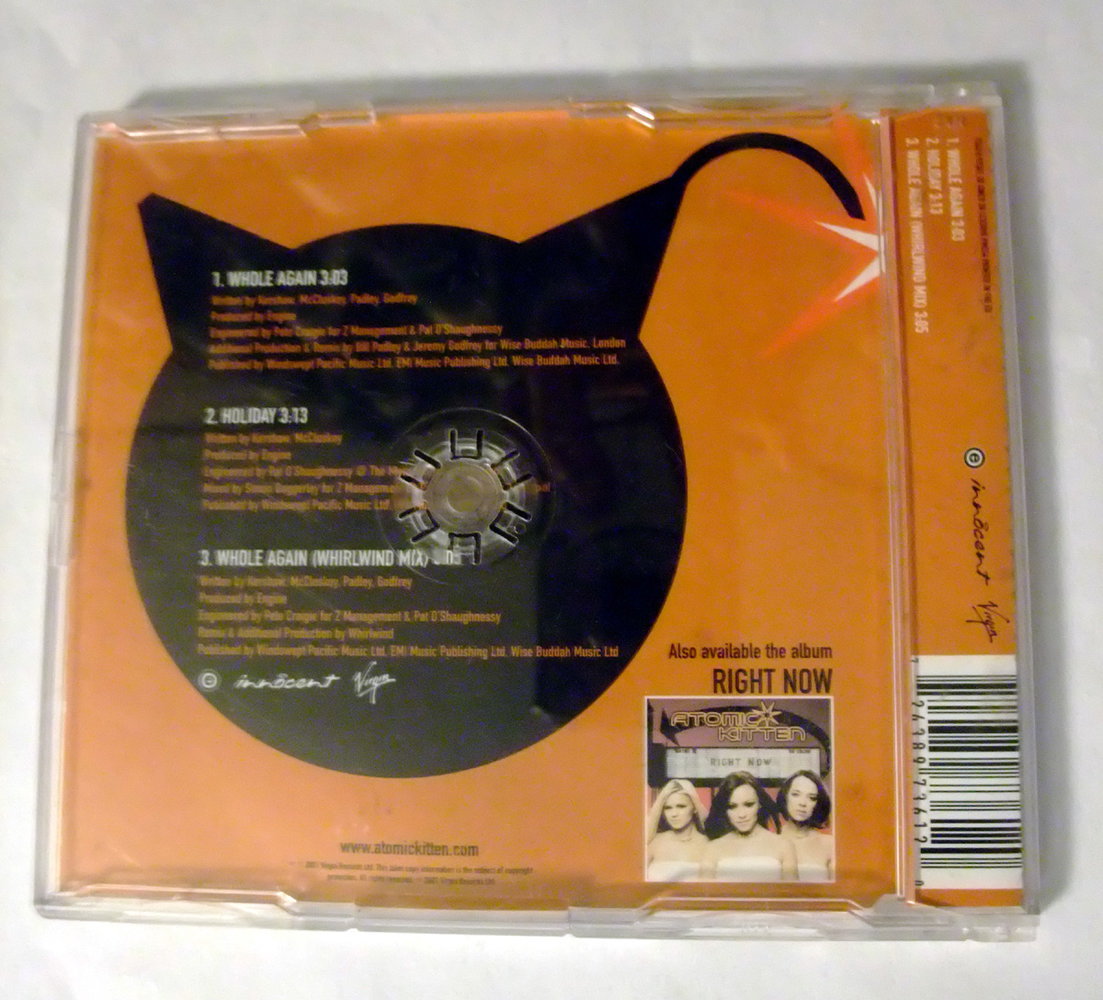 Atomic Kitten – Whole Again (Maxi-CD Single) * Pop Girlgroup Holiday *