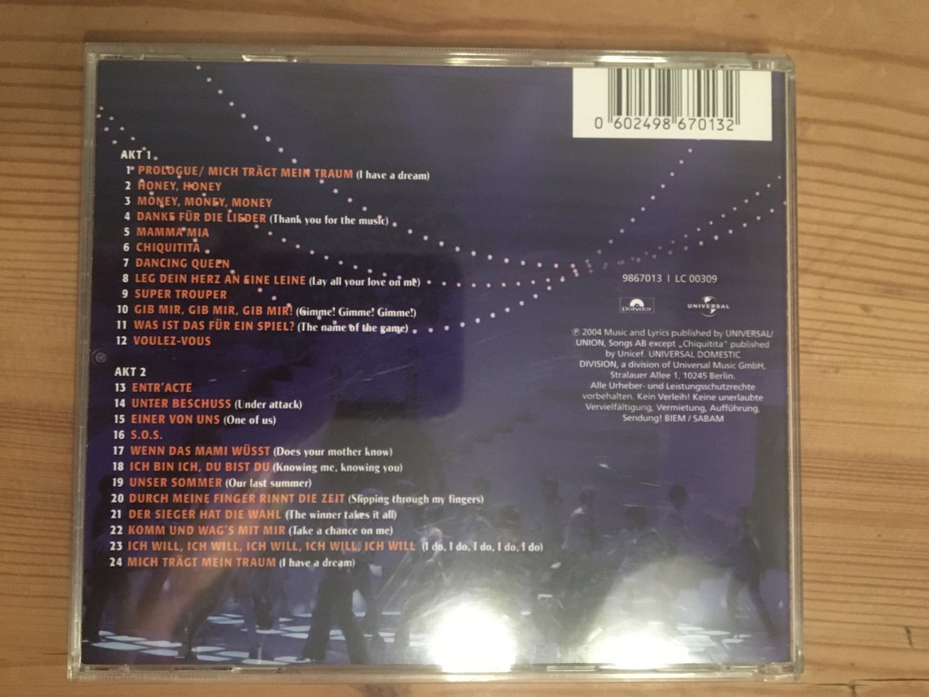 Mama Mia Musical Sountrack