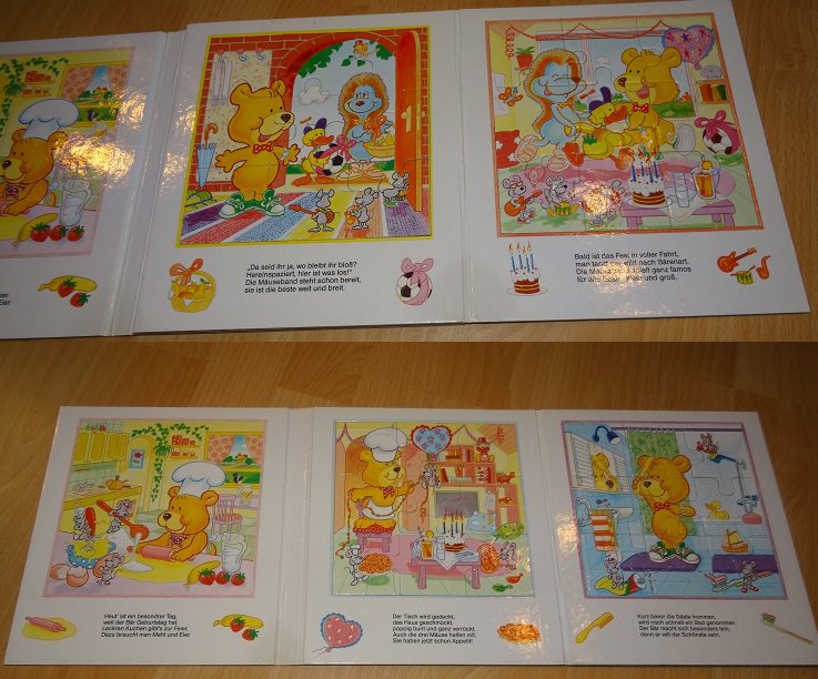 Leporello Puzzle Buch Der Bär feiert Geburtstag
