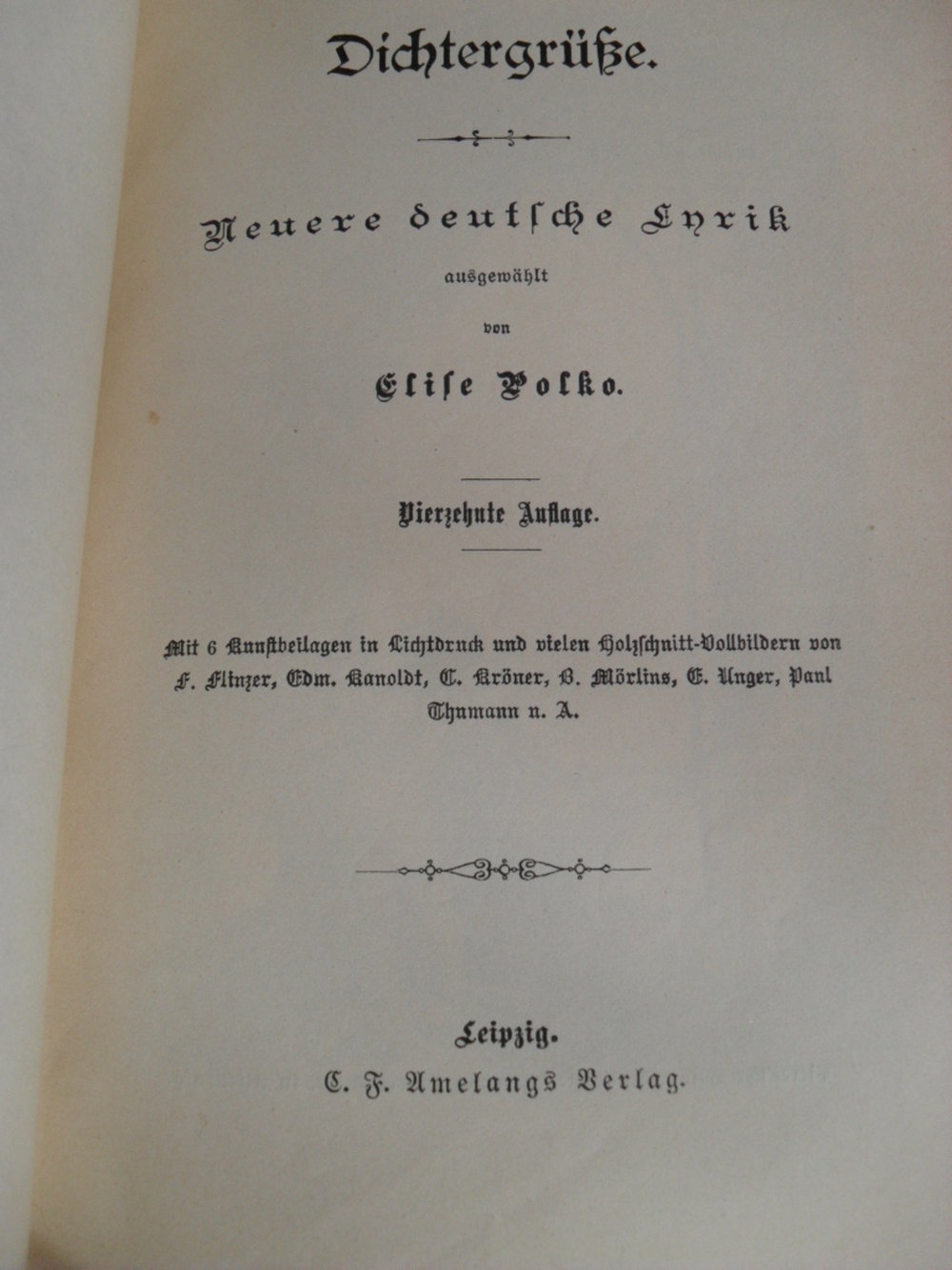 Dichtergrüße Elise Polko