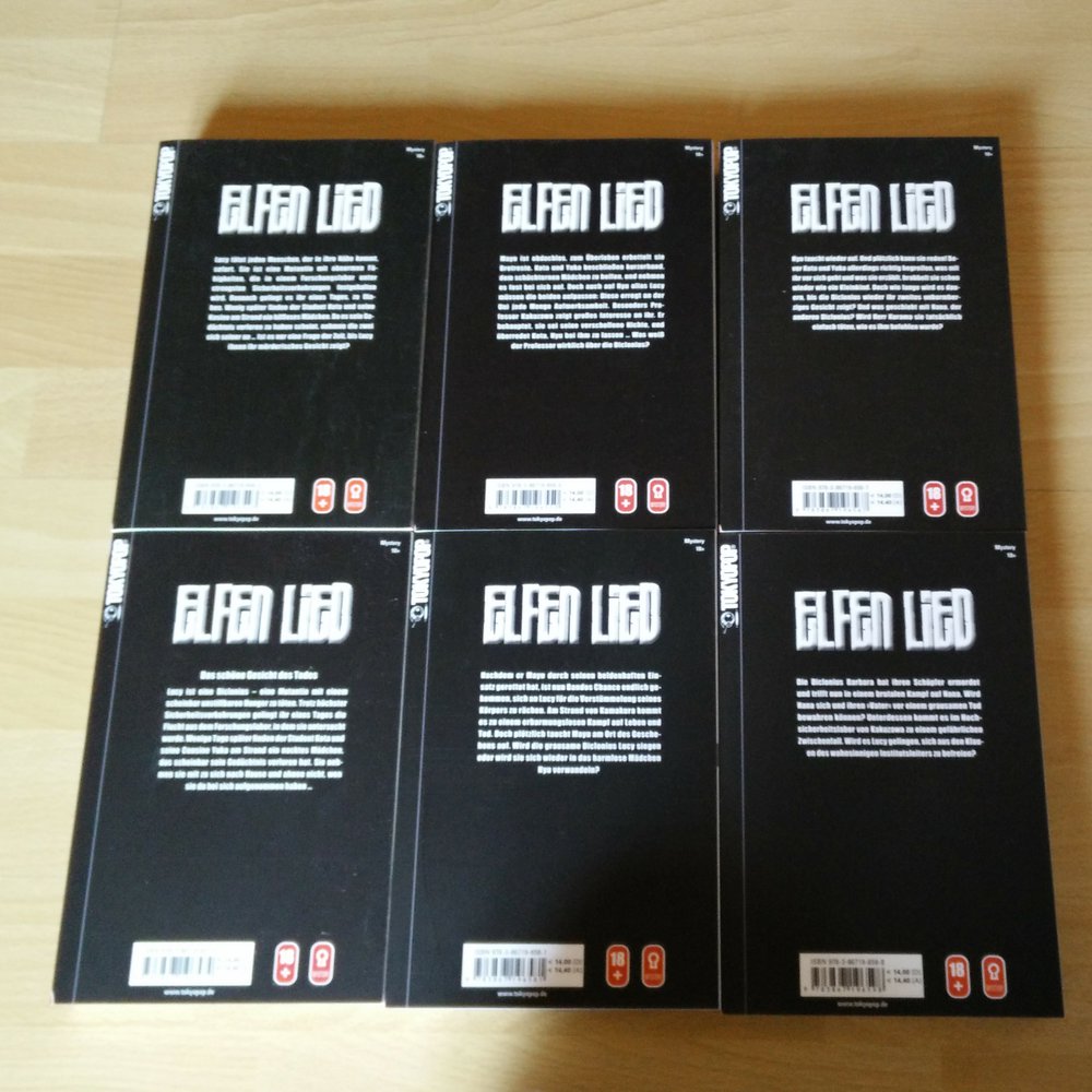 Elfen Lied 1-6 Manga Anime Comic 