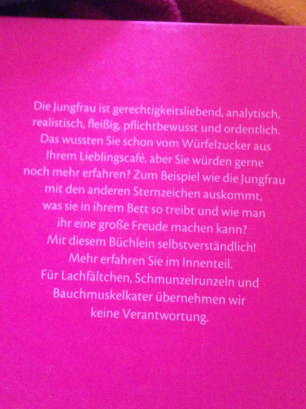 Die Jungfrau. Sternzeichen. Geschenkbuch