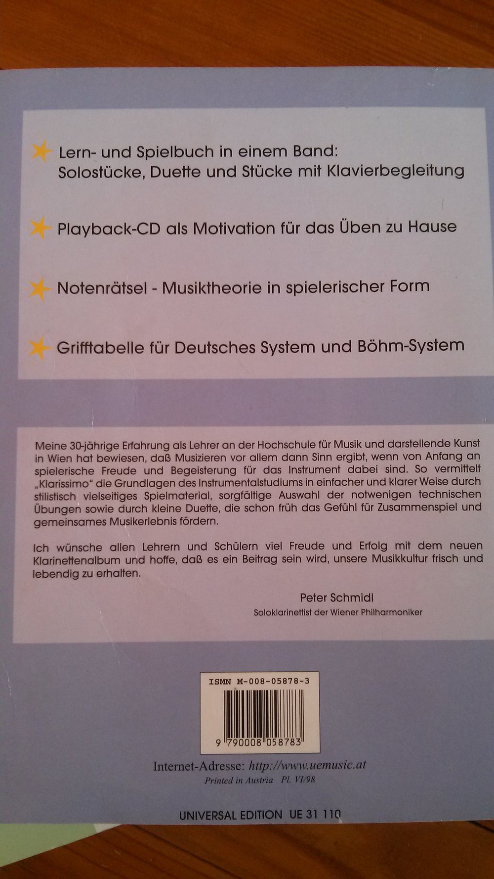 Klarissimo, Lern- und Spielbuch für Anfänger auf der Klarinette