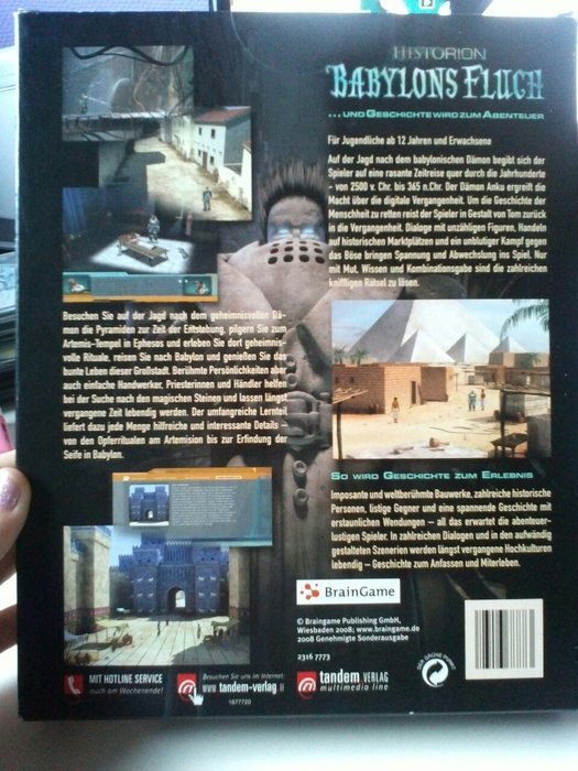 CD-ROM Computerspiel Historion Babylons Fluch,,und Geschichte wird zum Abenteuer