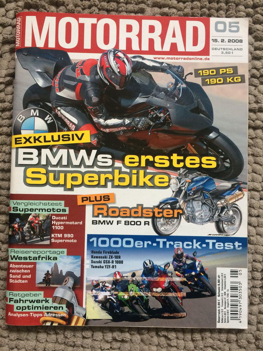 Motorrad #05 BMW SUPERBIKES / HONDA / DUCATI / 1000er-TRACK-TEST