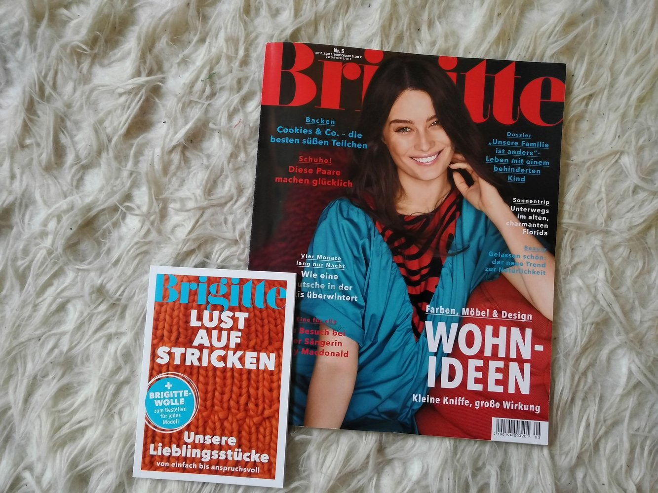 Brigitte Nr. 5, 15.2.2017 mit Strickmusterbeilage