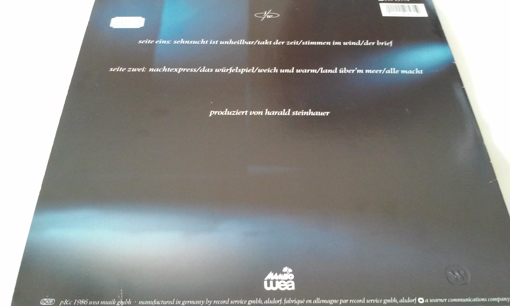 Juliane Werding - Sehnsucht Ist Unheilbar inkl. Liedertexte vinyl/LP/Schallplatte 