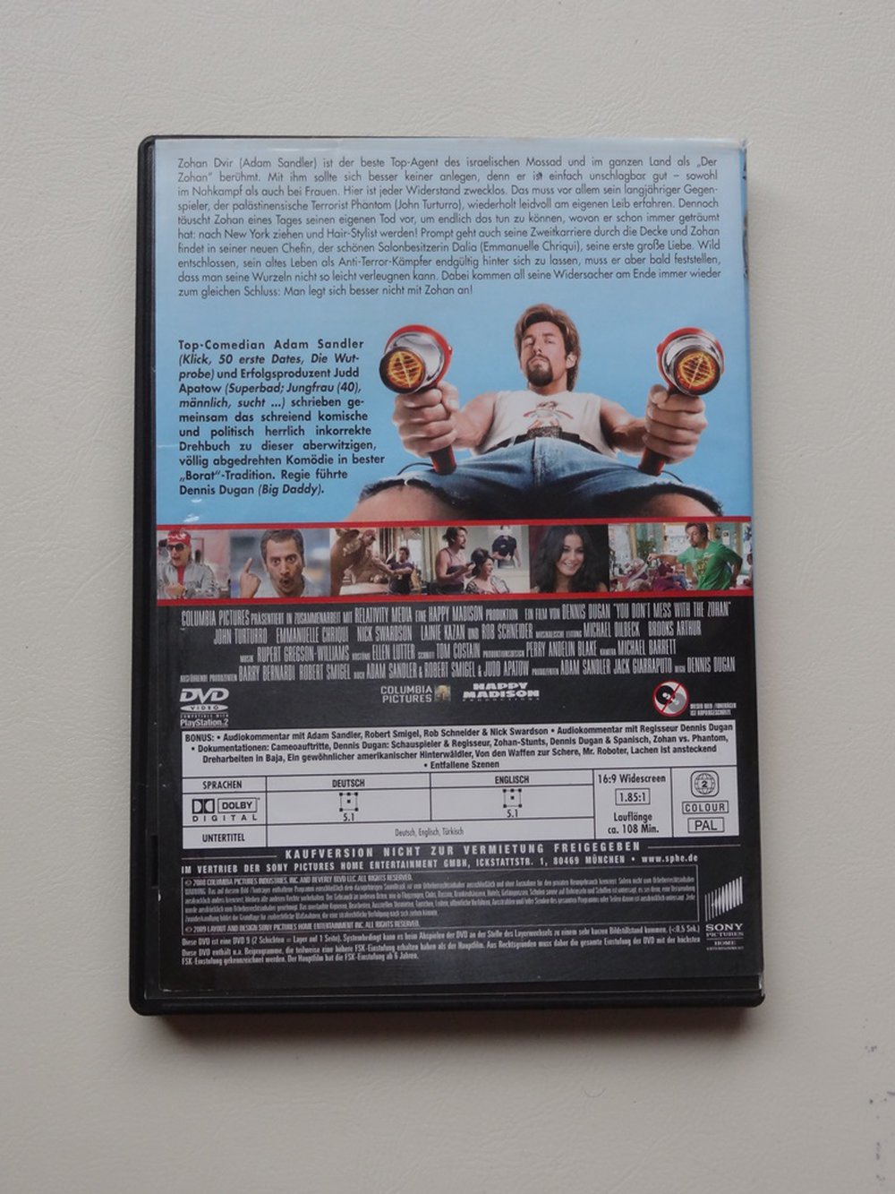 Leg dich nicht mit Zohan an Action Komödie mit Adam Sandler DVD