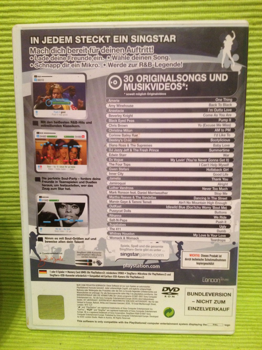 PS2 Spiel Singstar R&B