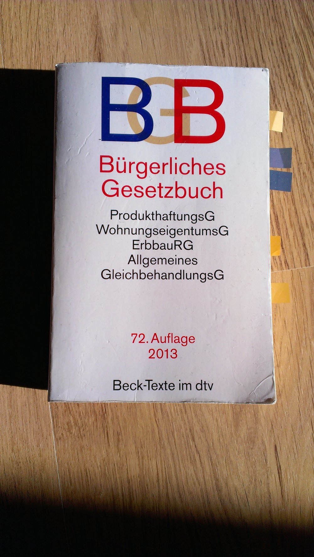 BGB Bürgerliches Gesetzbuch 72. Auflage 2013