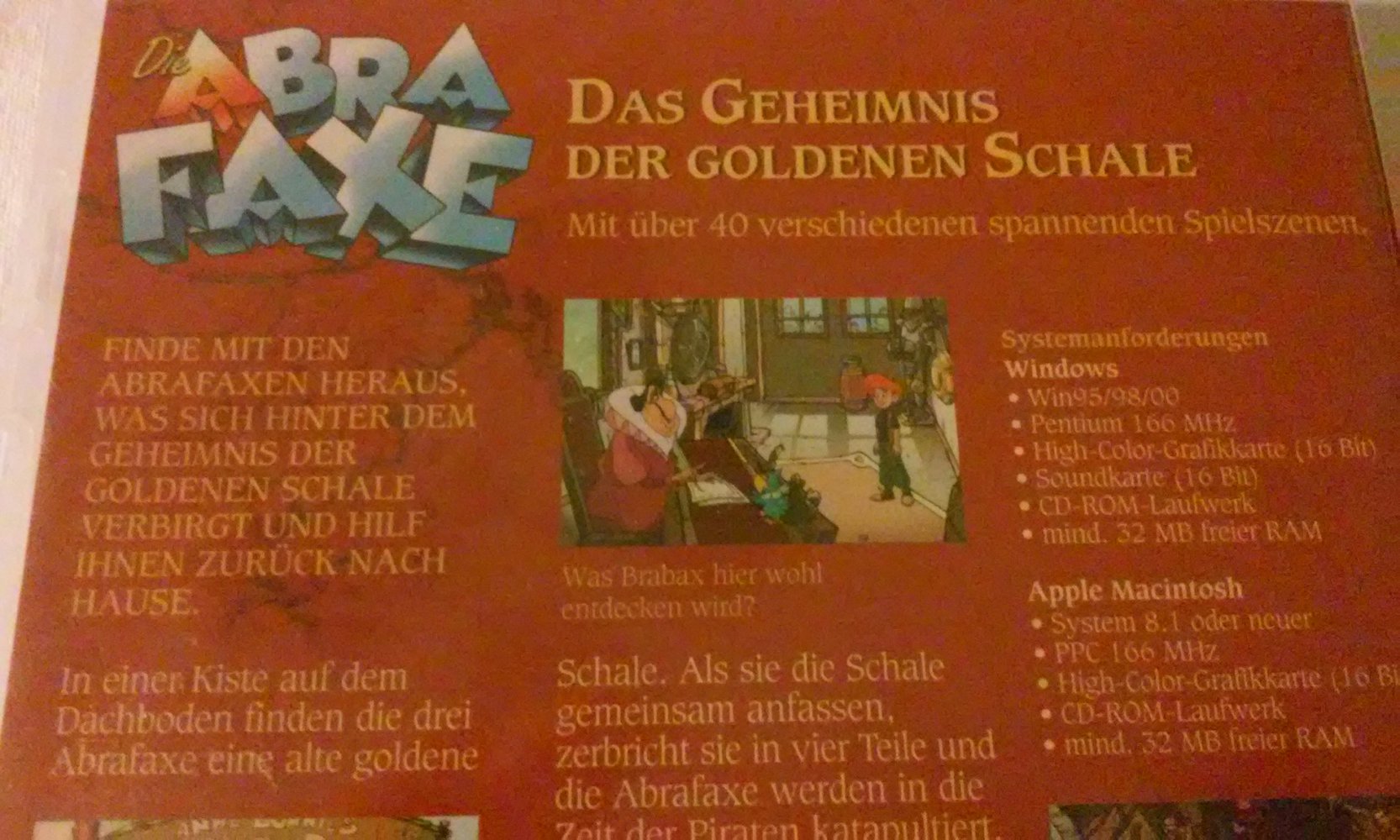 Die Abrafaxe - Das Geheimnis der goldenen Schale  PC-Spiel CD Sammlerstück  -Geschenktipp-