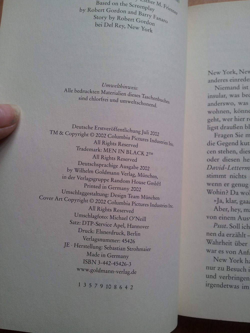  Buch zum Film - MIB2- Men in Black 2  - E. M. Friesner