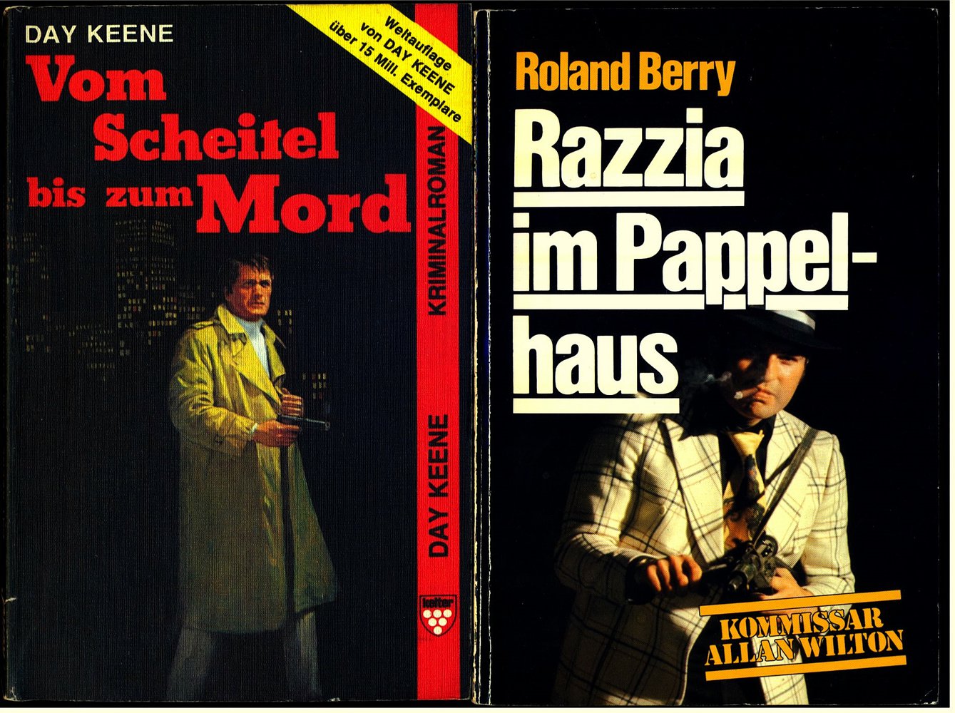 2 Krimis : Vom Scheitel bis zum Mord ( Day Keene ) - Razzia im Pappelhaus ( Roland Berry )