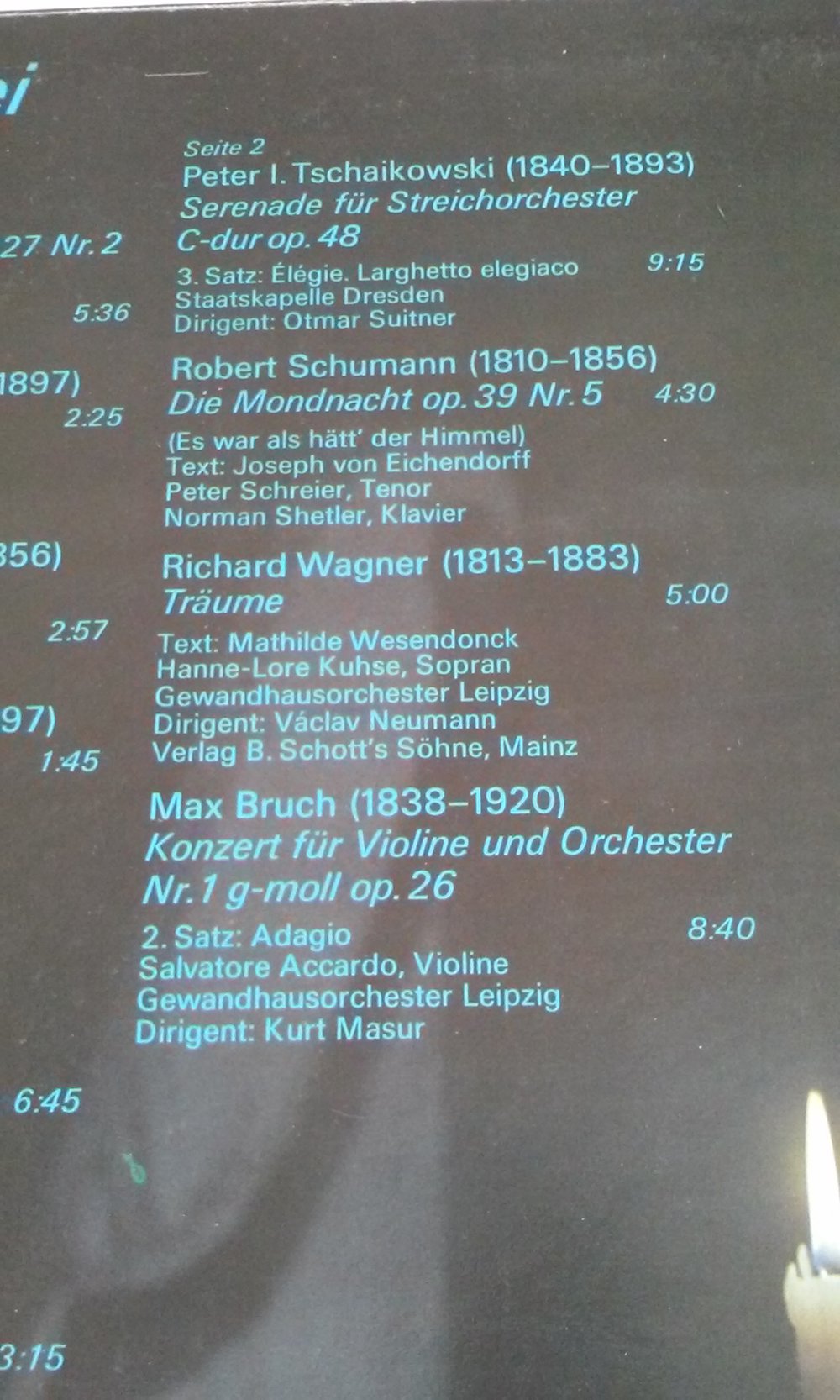 Träumerei - Brahms, Bach, Tschaikowski, Wagner, Schumann Beethover  zum Seele baumeln lassen vinylLP/Schallplatte Sammlerstck