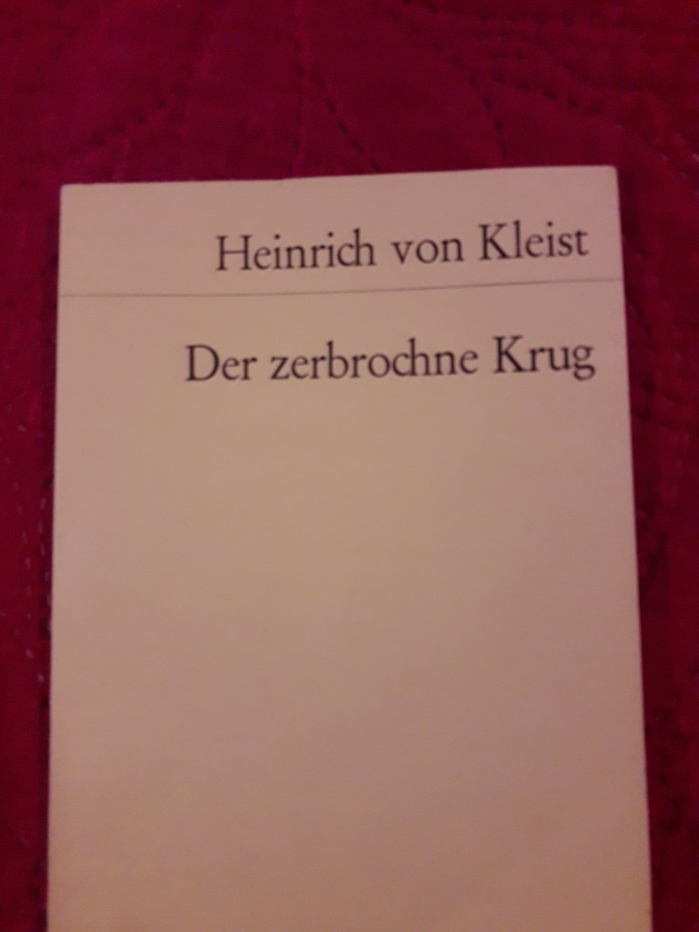 Der zerbrochne Krug