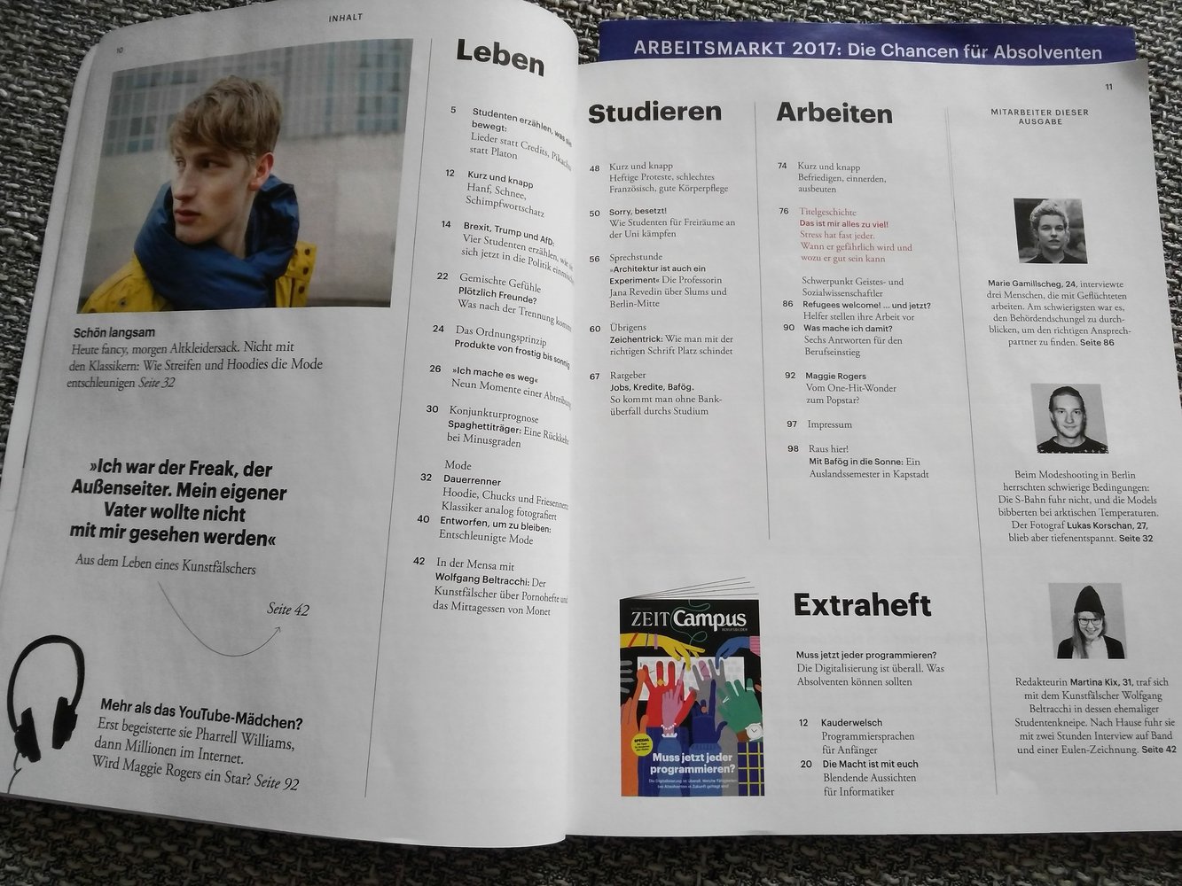 Zeit Campus Nr. 2 März / April 2017: Das ist alles zu viel! Wie man Schluss macht mit dem Stress