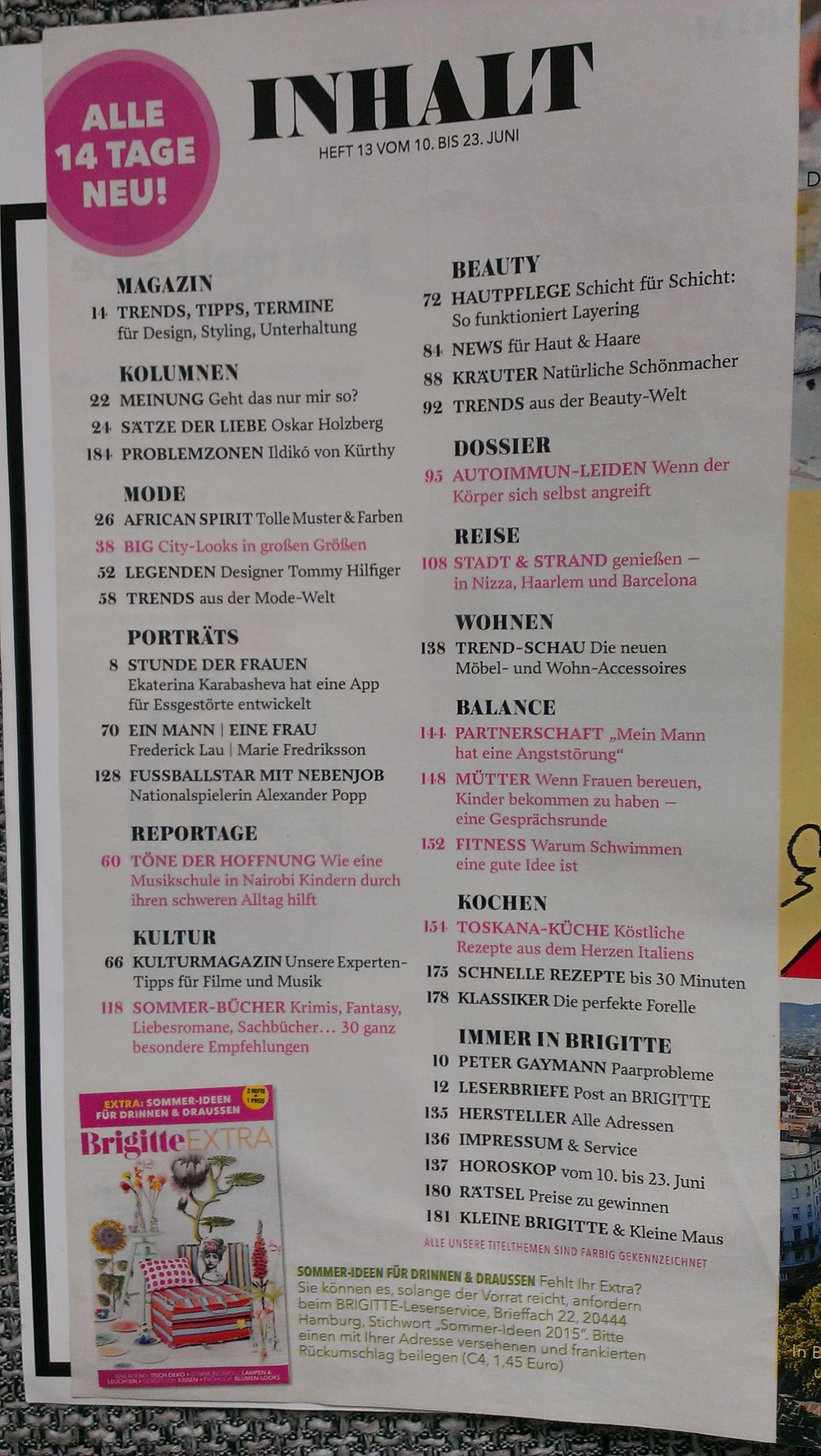 Brigitte Nr. 13 Mi, 10.6.2015