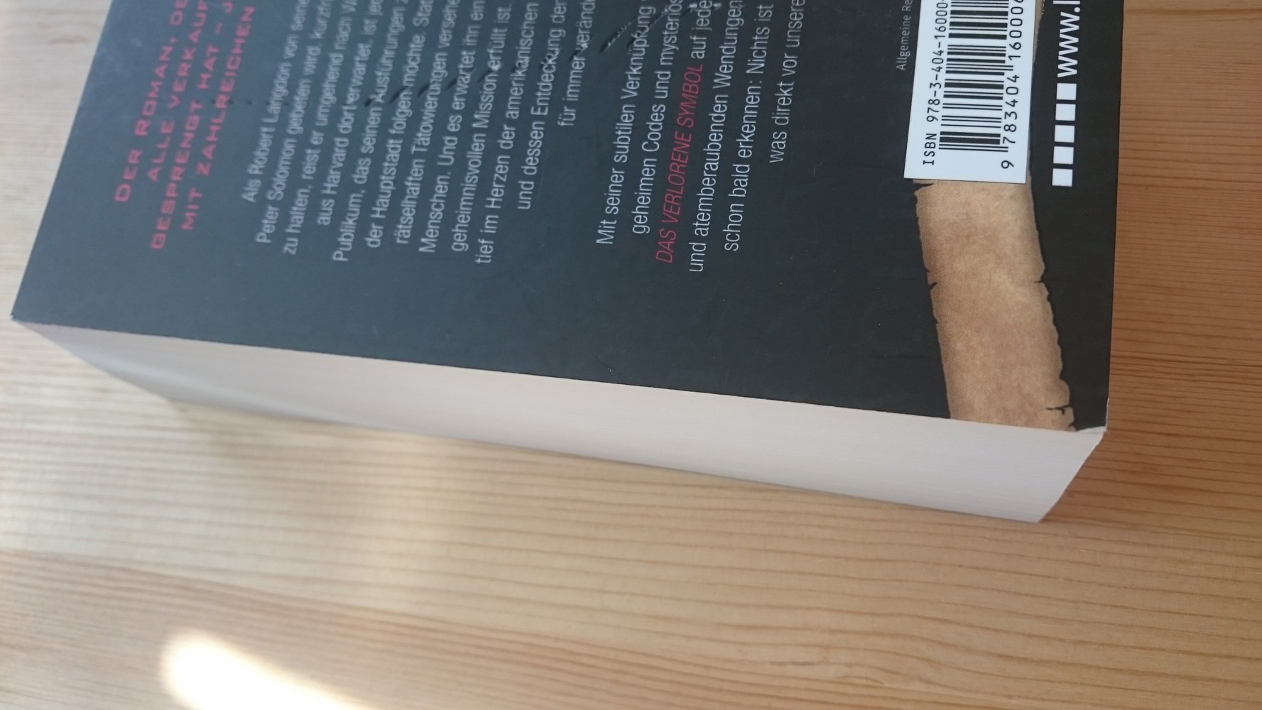 Das verlorene Symbol von Dan Brown ISBN 9783404160006