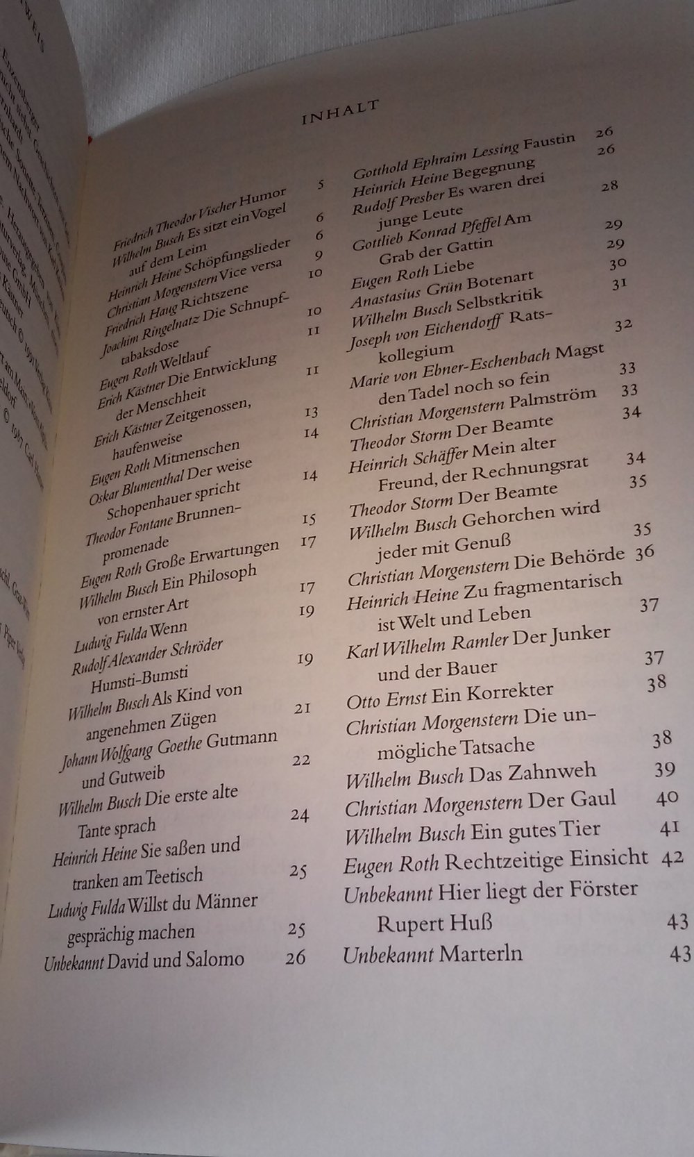 Der ewige Brunnen der Heiterkeit Gedichtenband Anthologie Geschenktipp