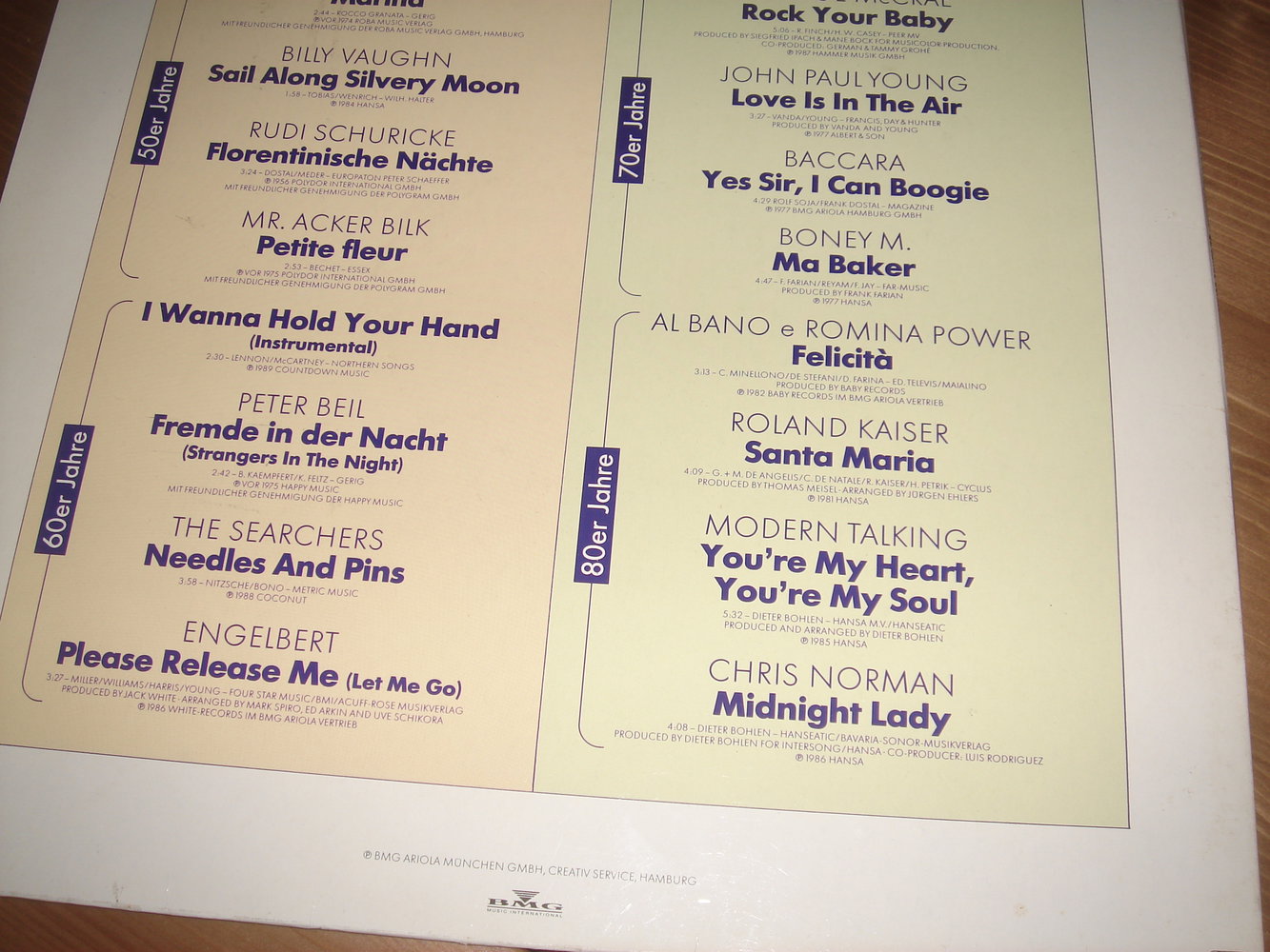 40 jahre SCHAUMA 50er-80er musik,vinyl