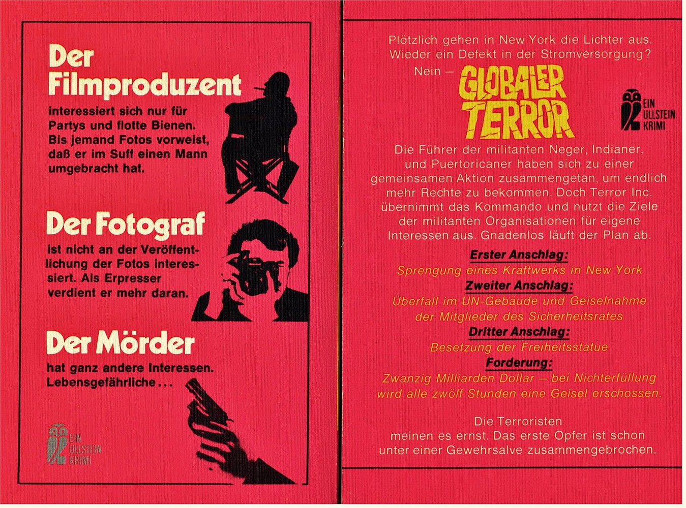 2 Romane : Terror gegen New York von Robert Charles / Memento für Maybelle von Carter Brown