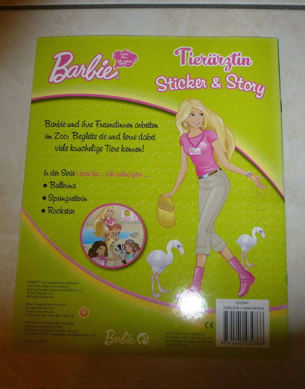 Sticker & Story Buch ich wäre gern Ballerina Barbie Tierärztin 