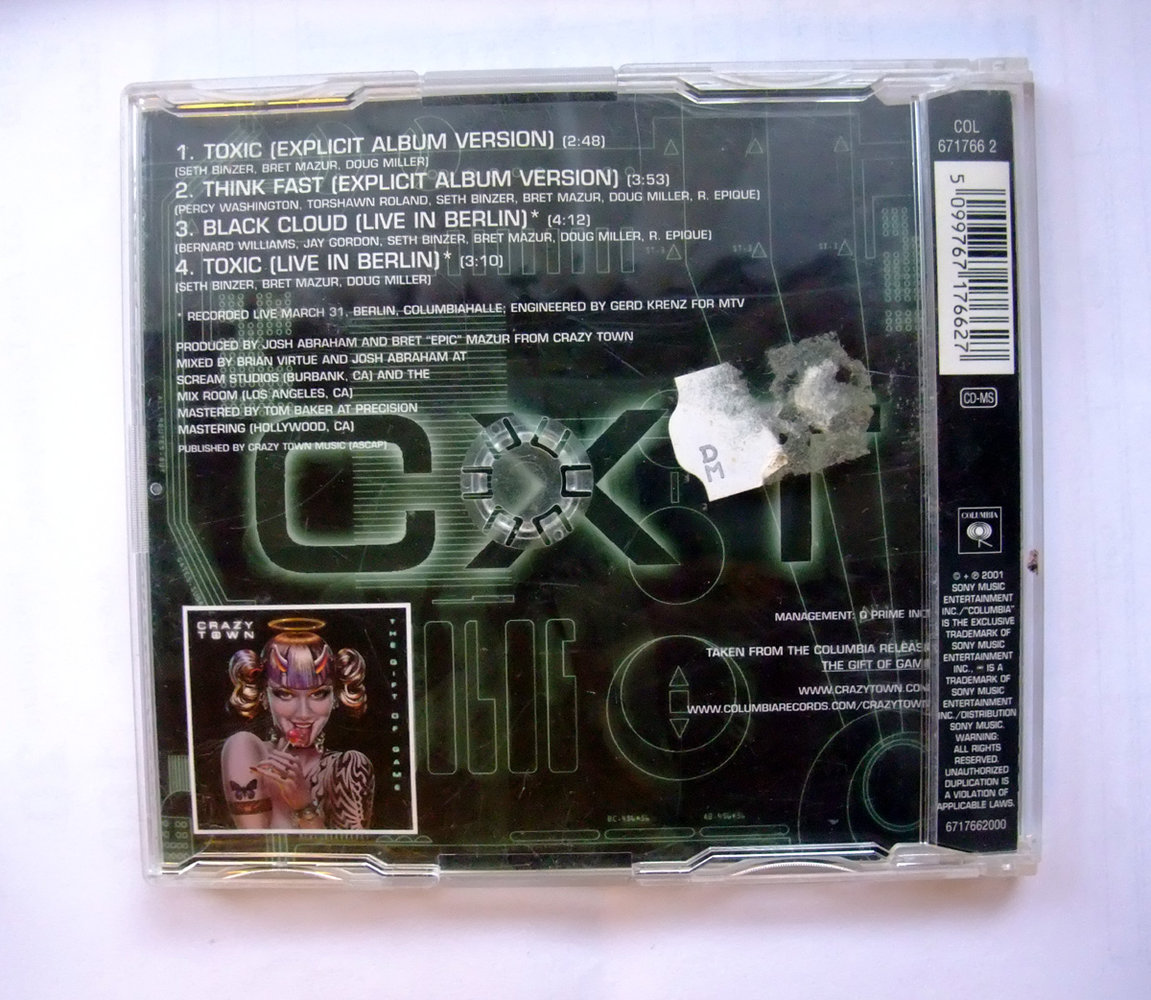 Crazy Town – Toxic (Maxi-CD Single) plus Live-Songs