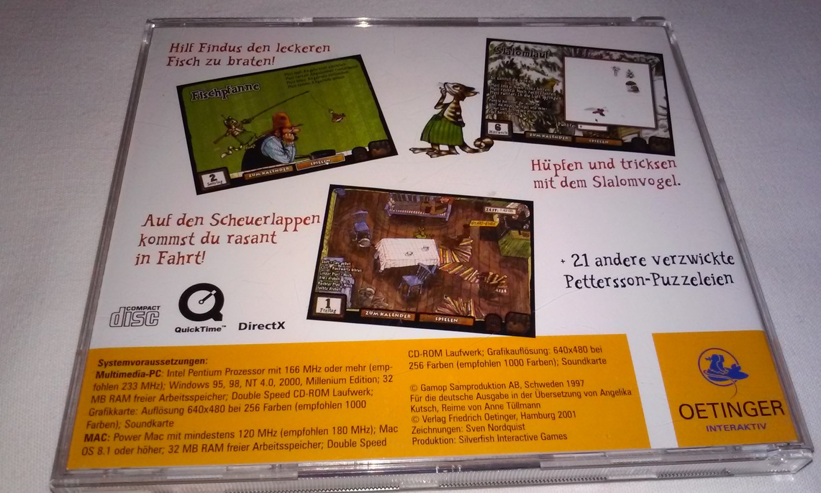 Findus wartet auf Weihnachten Adventskalender CD-Rom von Sven Nordqvist mit 24 Spielen