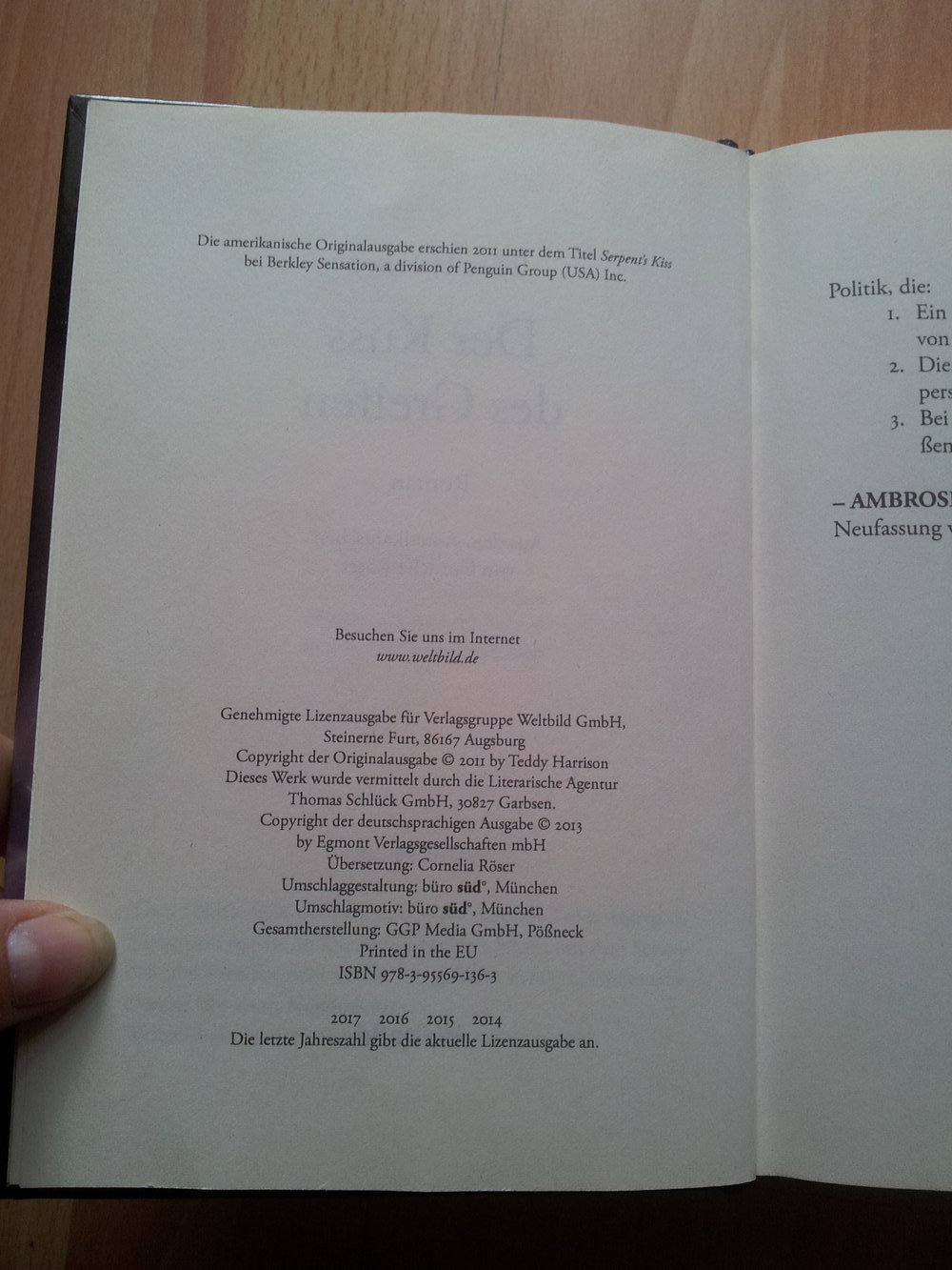 Der Kuss des Greifen ( Band 3) - Thea Harrison 