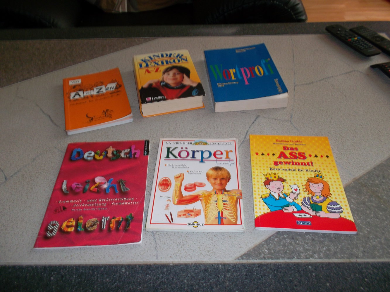 5 lernbücher,lexikon,1 spielebuch
