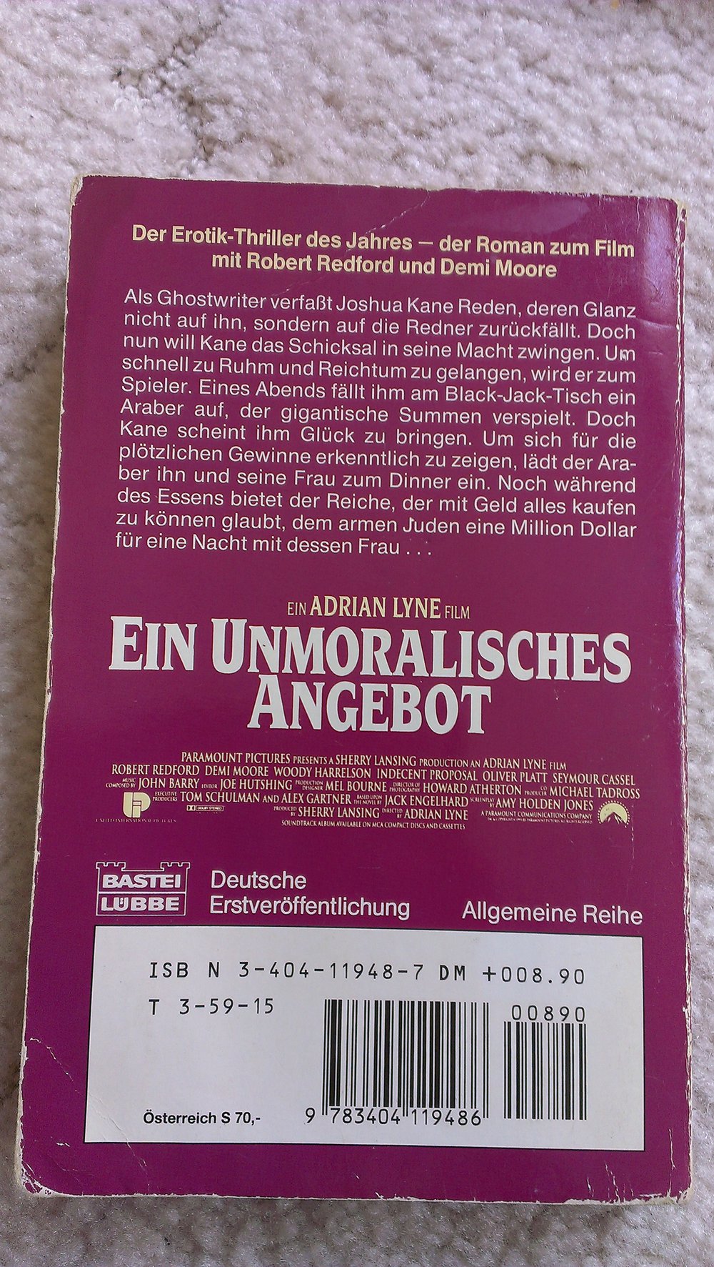 Roman Ein unmoralisches Angebot von Jack Engelhard