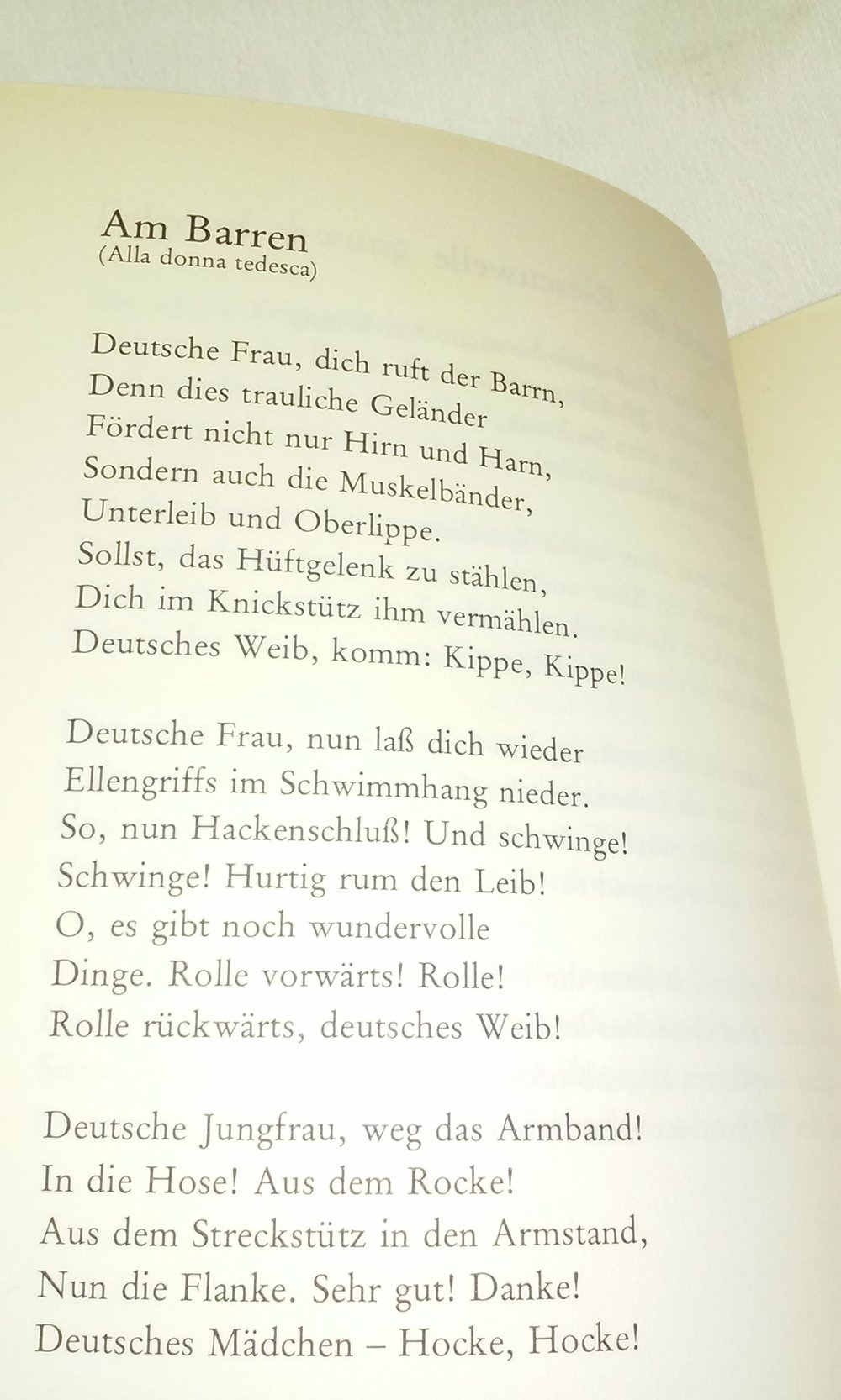 Turngedichte Joachim Ringelnatz  Sammlerstück 