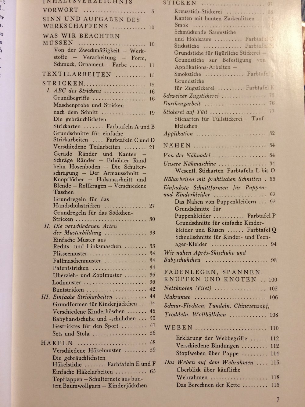 WERKBUCH für Mädchen mit Schnittübersicht